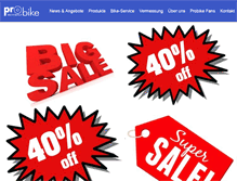 Tablet Screenshot of probike.at